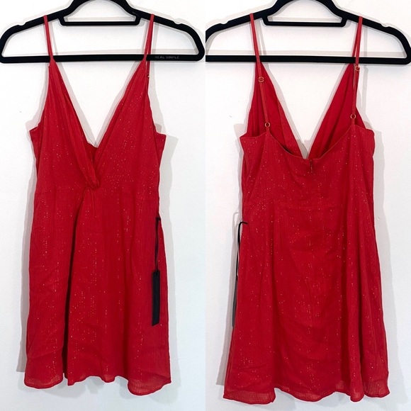 NWT House of Harlow 1960 x REVOLVE Sharon Dress Red Metallic Small - Picture 2 of 6